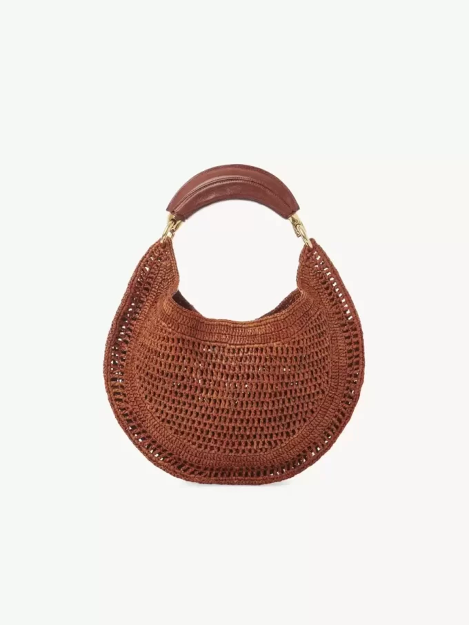 Bolso hobo Summer Banana en rafia Bolso hobo Summer Banana en rafia
