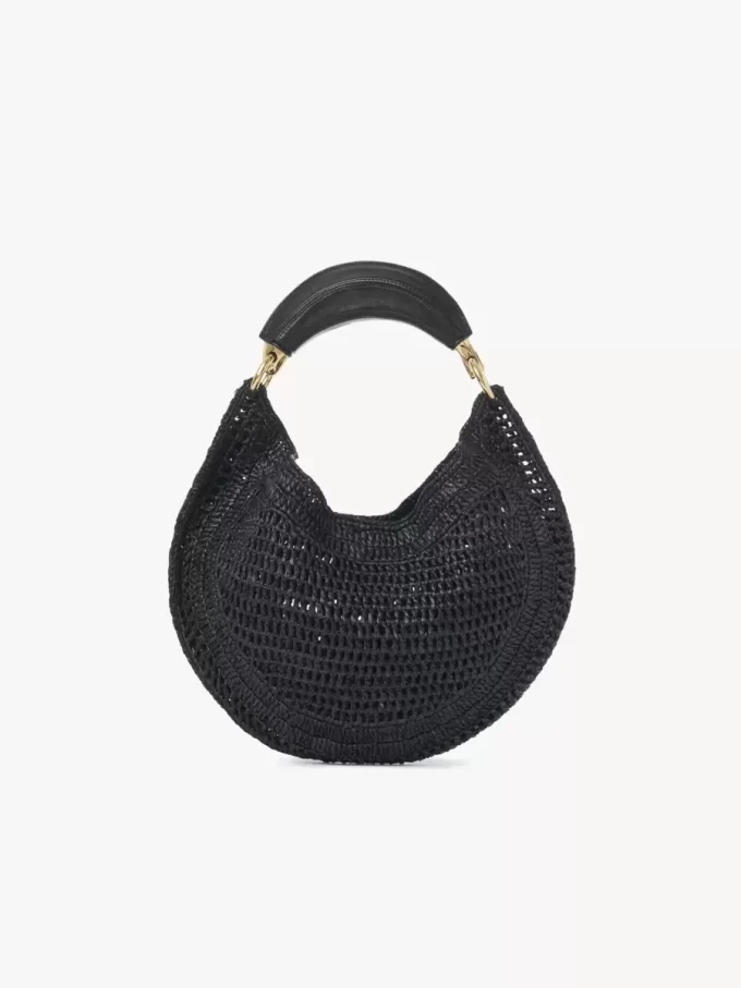Bolso hobo Summer Banana en rafia