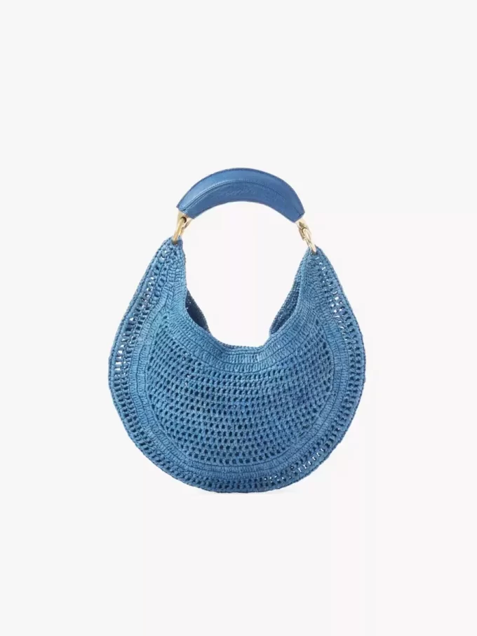 Bolso hobo Summer Banana en rafia