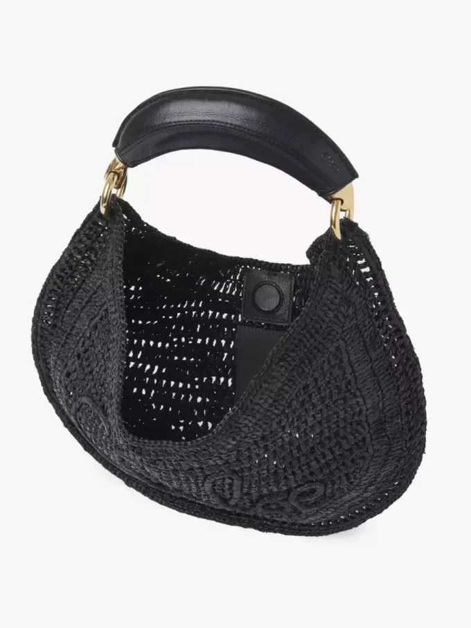 Bolso hobo Summer Banana en rafia