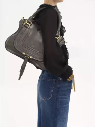 Bolso Marcie en piel brillante