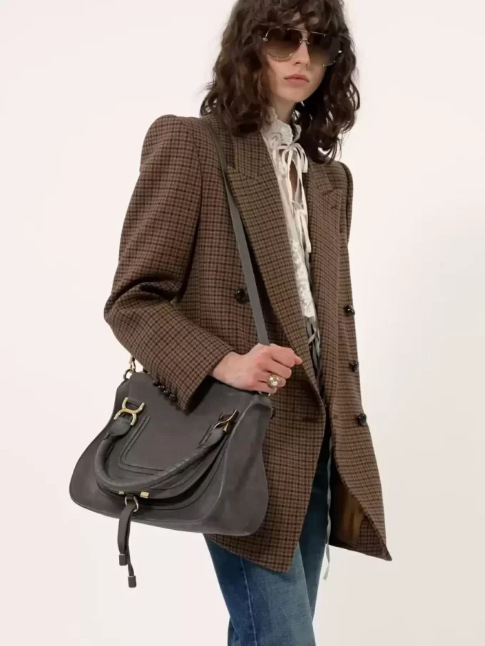 Bolso Marcie en piel de ante Bolso Marcie en piel de ante