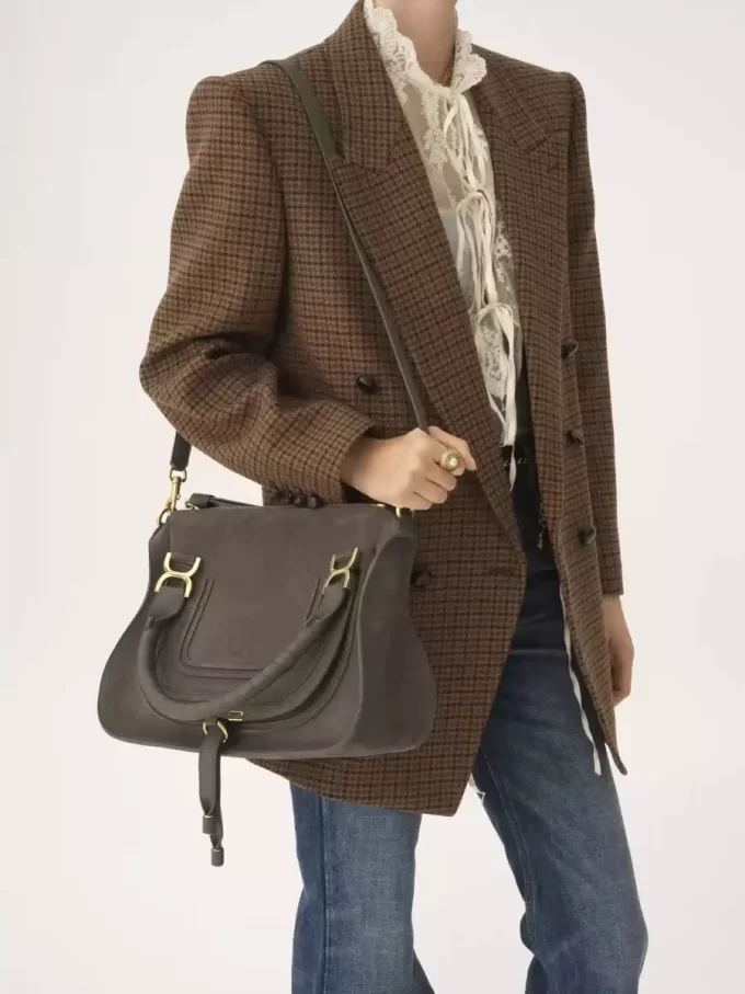 Bolso Marcie en piel de ante Bolso Marcie en piel de ante