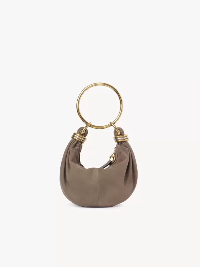 Bolso Mini Pulsera Hobo en piel serraje