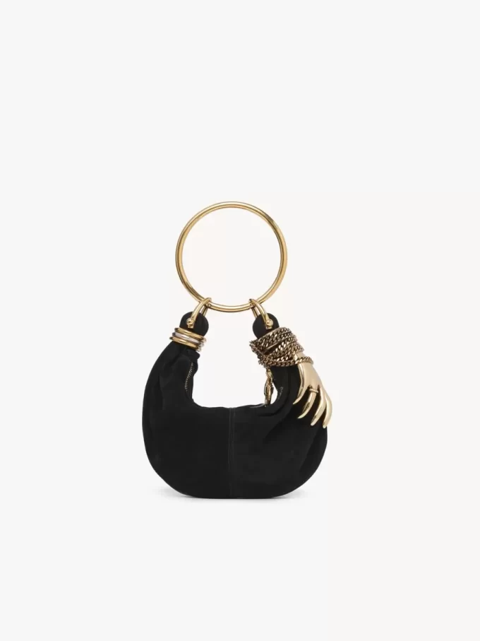 Bolso Mini Pulsera Hobo en piel serraje
