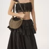 Bolso Mini Pulsera Hobo en piel serraje