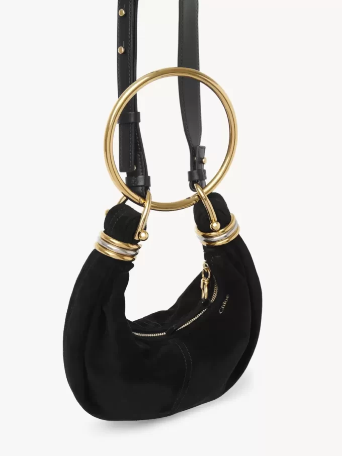 Bolso Mini Pulsera Hobo en piel serraje