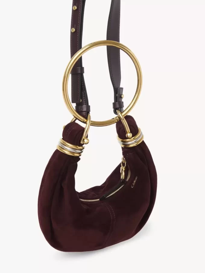 Bolso Mini Pulsera Hobo en piel serraje