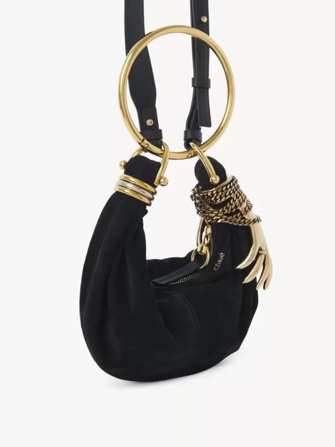 Bolso Mini Pulsera Hobo en piel serraje