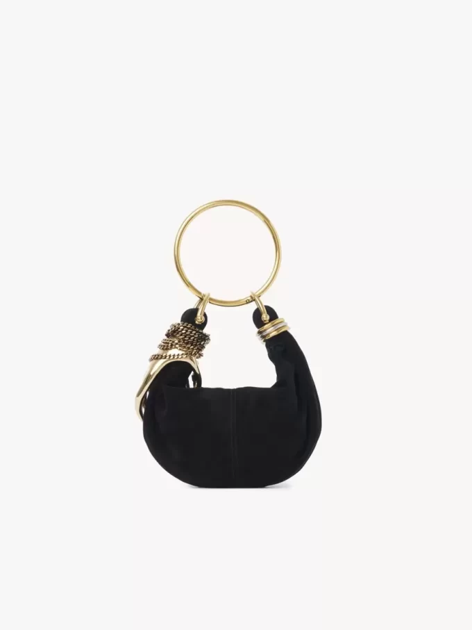 Bolso Mini Pulsera Hobo en piel serraje