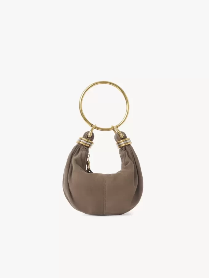 Bolso Mini Pulsera Hobo en piel serraje