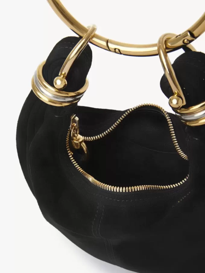 Bolso Mini Pulsera Hobo en piel serraje