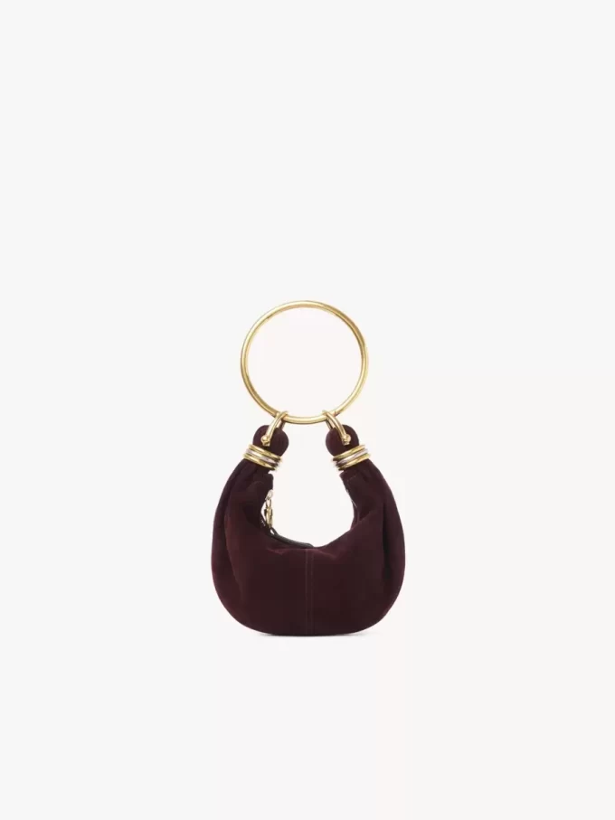 Bolso Mini Pulsera Hobo en piel serraje