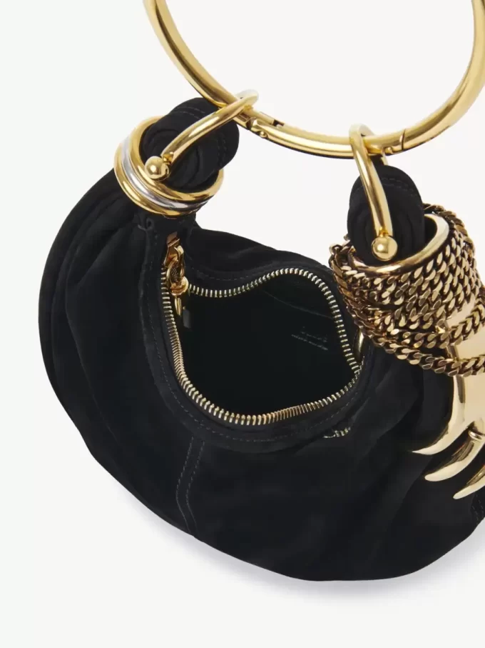 Bolso Mini Pulsera Hobo en piel serraje