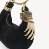 Bolso Mini Pulsera Hobo en piel serraje
