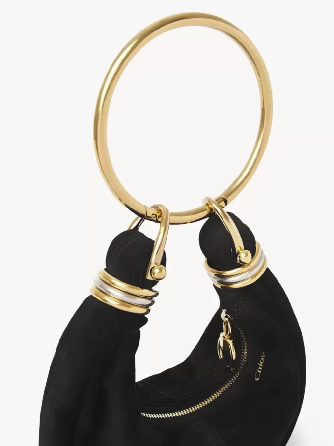 Bolso Mini Pulsera Hobo en piel serraje