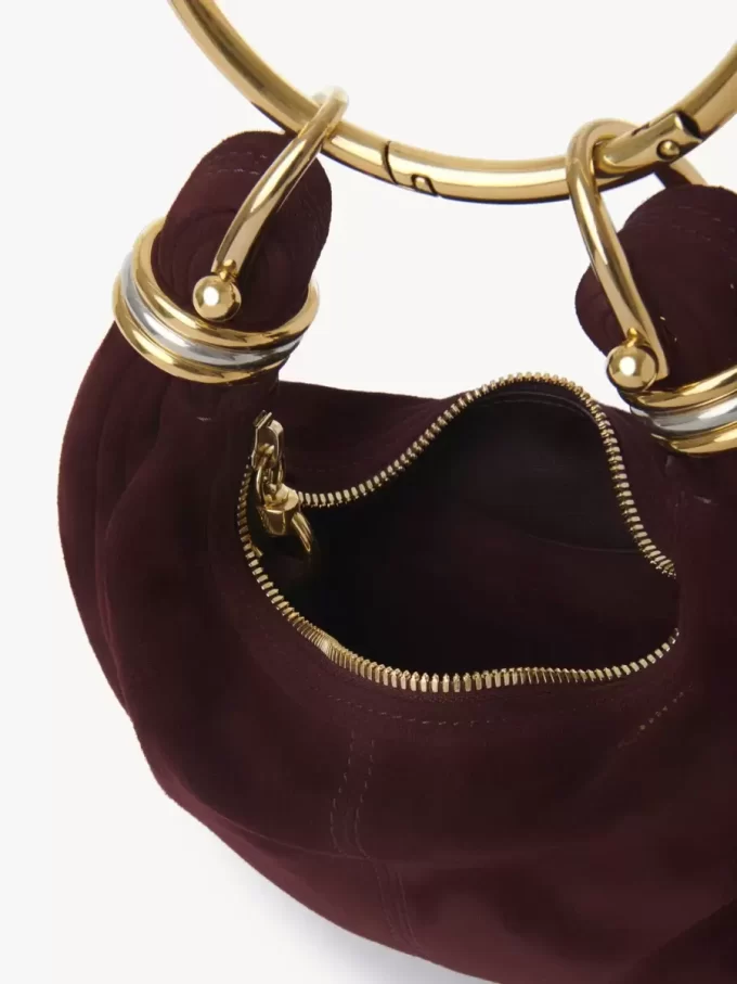Bolso Mini Pulsera Hobo en piel serraje