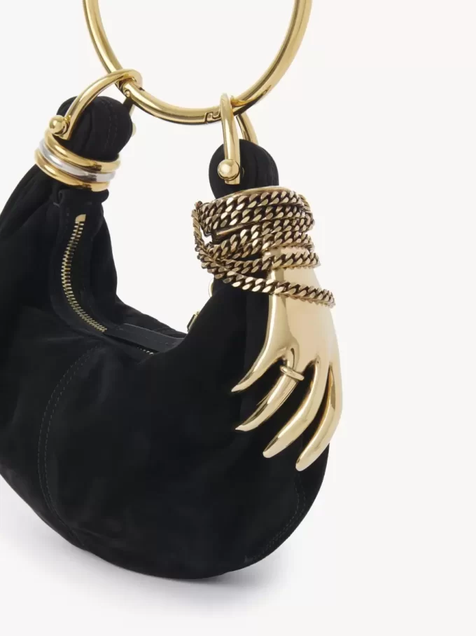 Bolso Mini Pulsera Hobo en piel serraje
