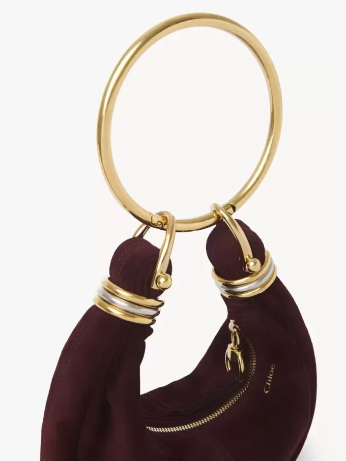 Bolso Mini Pulsera Hobo en piel serraje