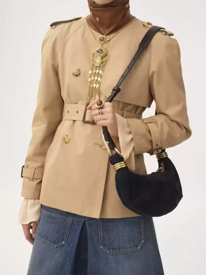 Bolso Mini Pulsera Hobo en piel serraje