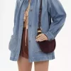 Bolso Mini Pulsera Hobo en piel serraje