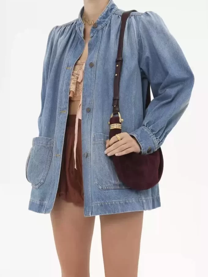 Bolso Mini Pulsera Hobo en piel serraje