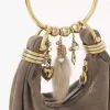 Bolso Mini Pulsera Hobo en piel serraje