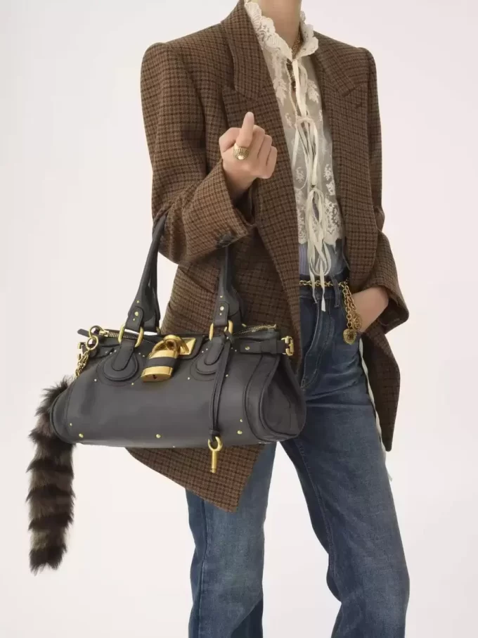 Bolso Paddington en piel granulada Bolso Paddington en piel granulada
