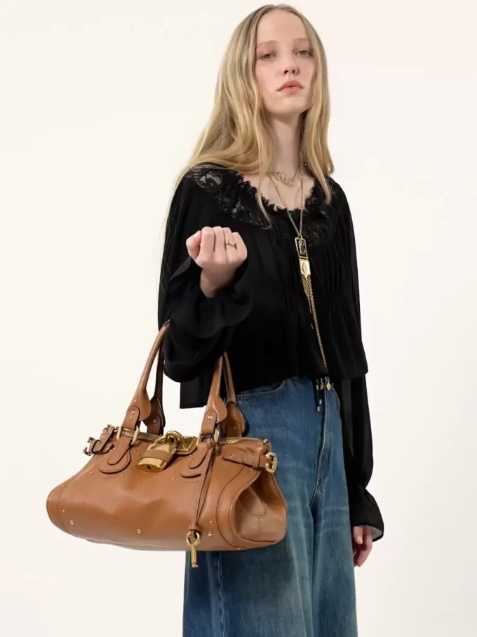 Bolso Paddington en piel granulada Bolso Paddington en piel granulada
