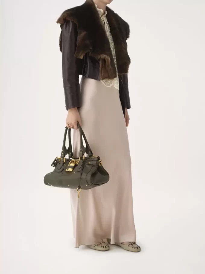 Bolso Paddington en piel granulada Bolso Paddington en piel granulada