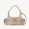 Bolso para cámara en piel brillante