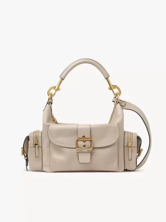 Bolso para cámara en piel brillante
