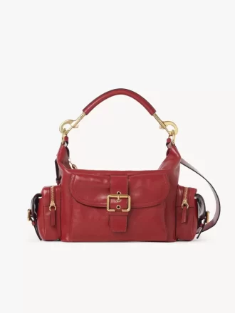 Bolso para cámara en piel brillante