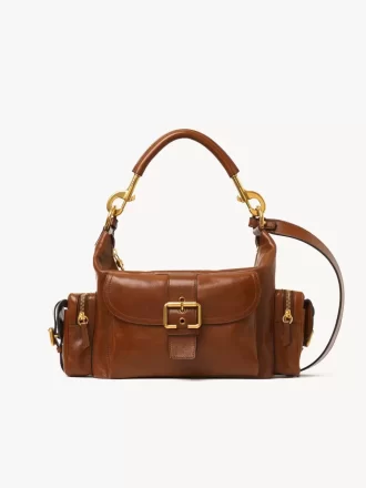 Bolso para cámara en piel brillante