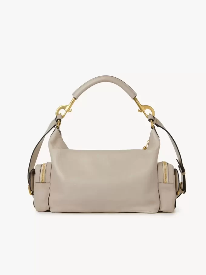 Bolso para cámara en piel brillante