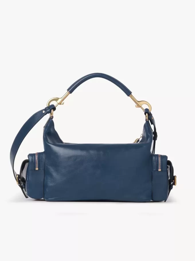 Bolso para cámara en piel brillante