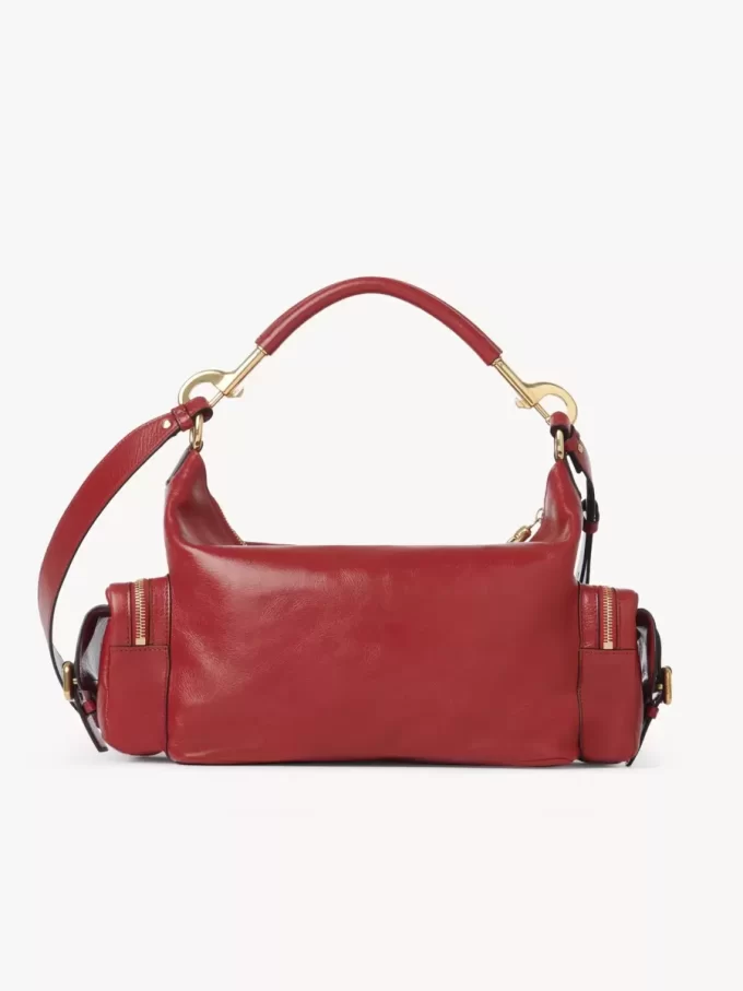 Bolso para cámara en piel brillante