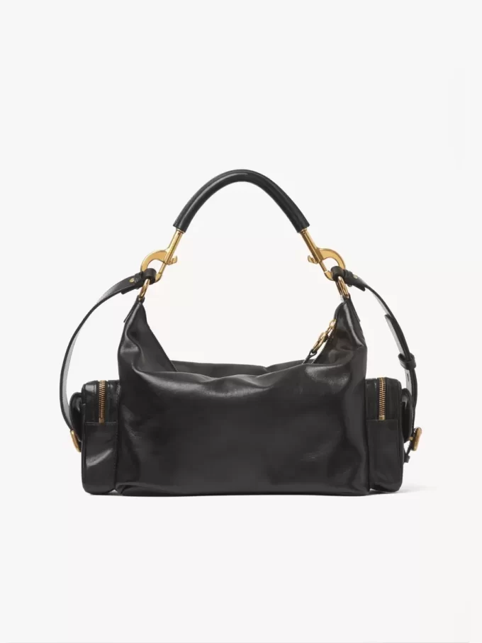 Bolso para cámara en piel brillante