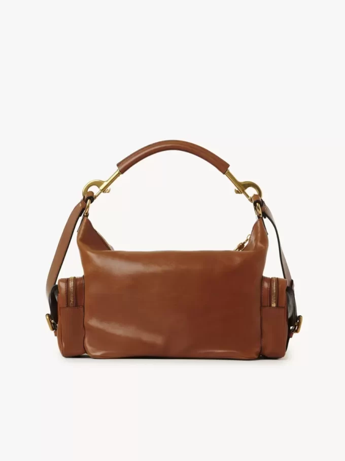 Bolso para cámara en piel brillante