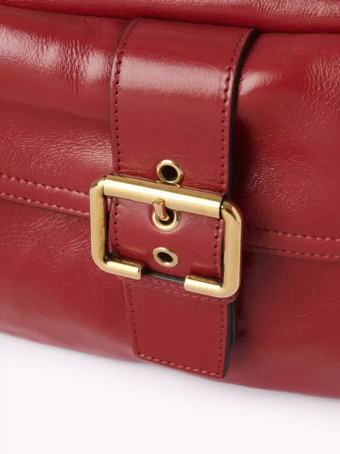 Bolso para cámara en piel brillante