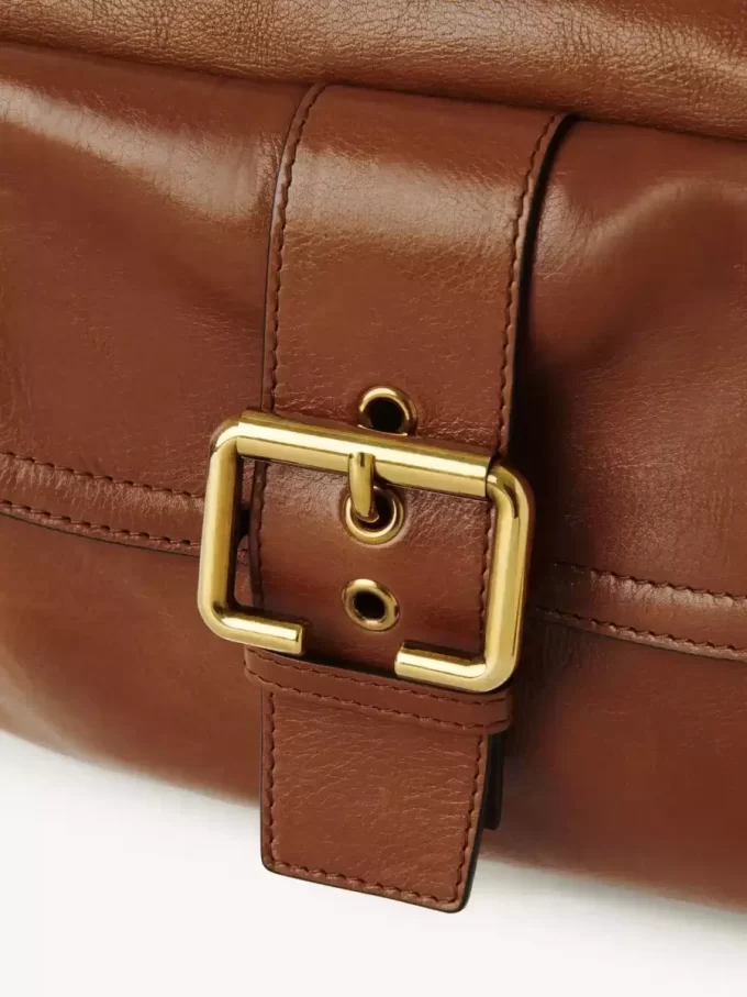 Bolso para cámara en piel brillante
