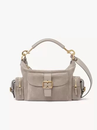 Bolso para cámara en piel de ante