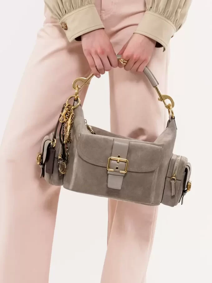 Bolso para cámara en piel de ante Bolso para cámara en piel de ante