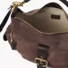 Bolso para cámara en piel de ante