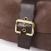 Bolso para cámara en piel de ante
