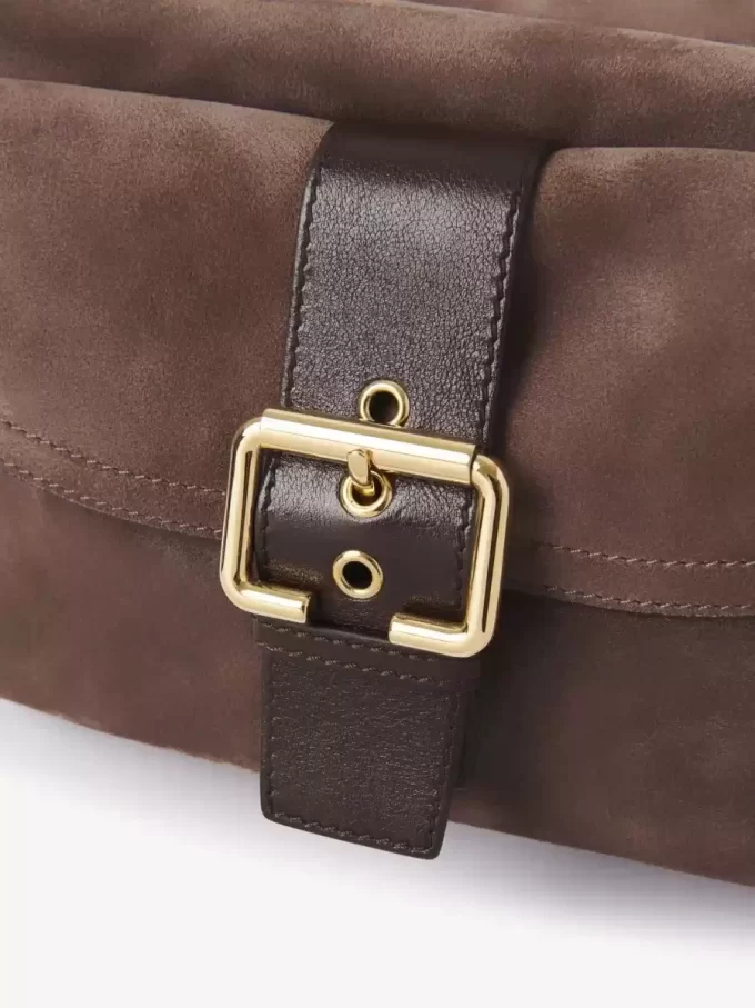 Bolso para cámara en piel de ante