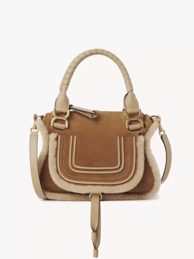 Bolso pequeño Marcie en ante y borrego