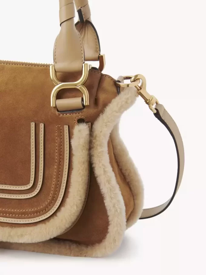 Bolso pequeño Marcie en ante y borrego