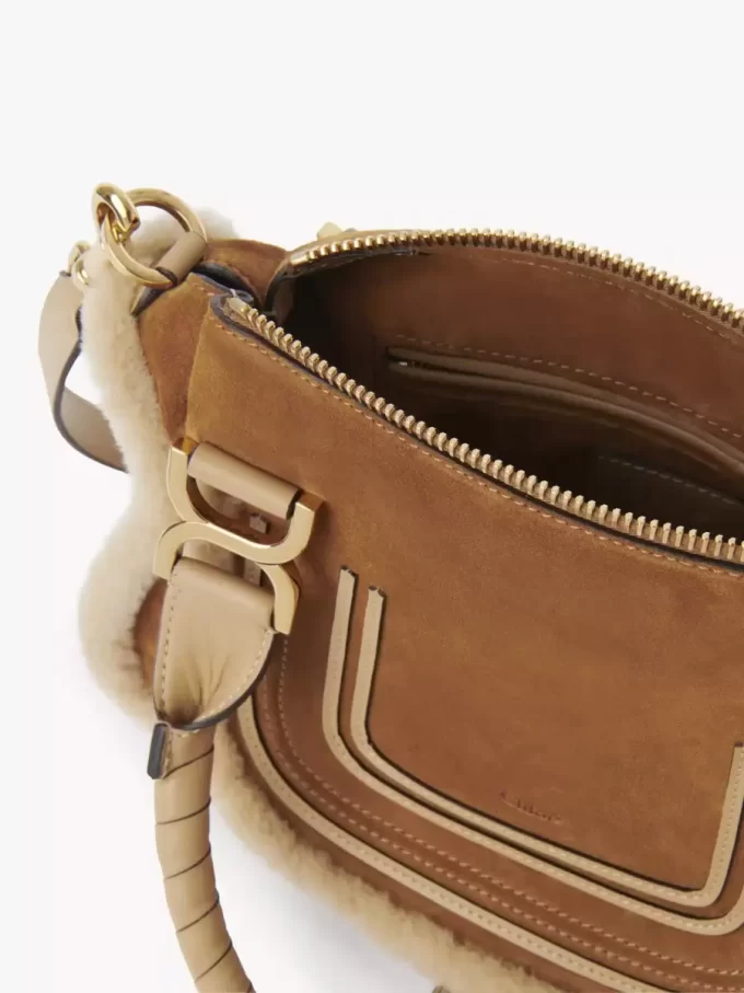 Bolso pequeño Marcie en ante y borrego
