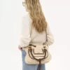 Bolso pequeño Marcie en fibras efecto rafia